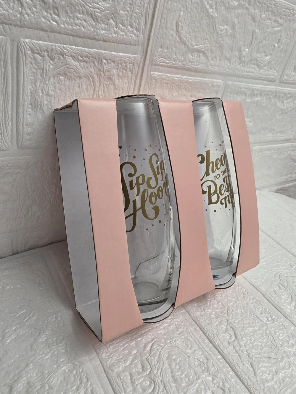 Spritz Best Mom Champagne Flute Set 2 Glasses 9.6oz Gift, New